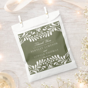 Bolsa De Papel Verdes Talavera Tile España Fiesta Boda postre