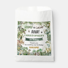 Bolsa De Papel Verdor Dinosaurios Jurásico Fiesta de cumpleaños