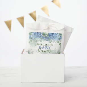 Bolsa De Papel Verdor hidrangea azul es un niño Baby Shower