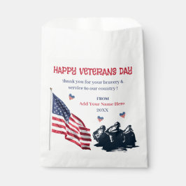 Bolsa De Papel Veteranos Día Patriótico Bandera de Estados Unidos