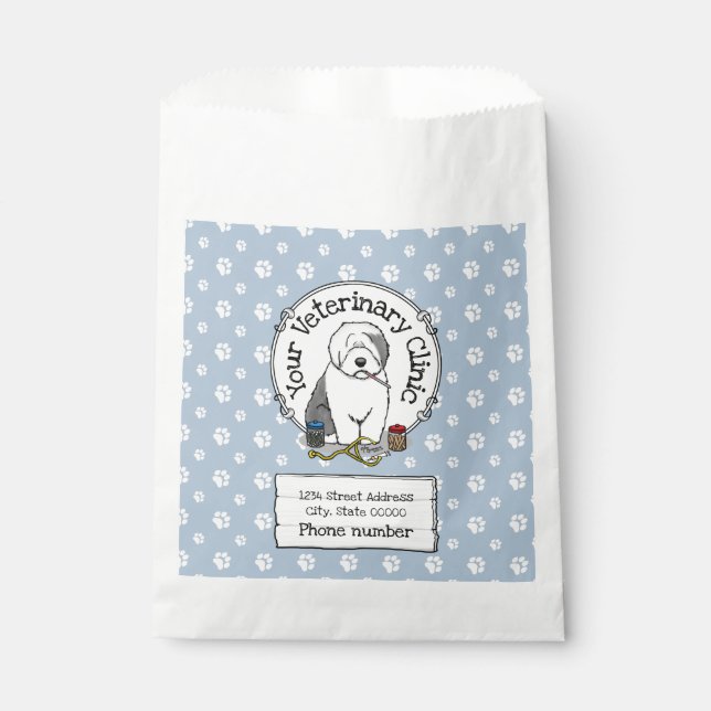 Bolsa De Papel Veterinario Oveja Inglés Gray 1 Cute Vet (Anverso)
