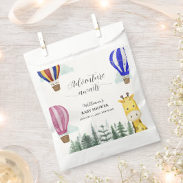 Bolsa De Papel Viaje al aire libre Balón Jungla Girafa Baby Showe