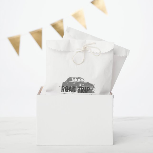 Bolsa De Papel Viaje en Coche Antiguo (Fiesta)