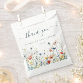 Bolsa De Papel Vibrant Wildflower Baby Shower