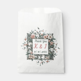 Bolsa De Papel Vid Floral Terrosa