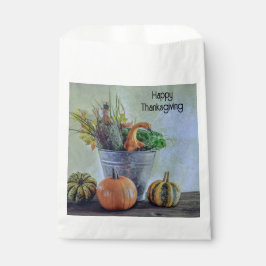 Bolsa De Papel Vida residual del otoño con calabazas, flores