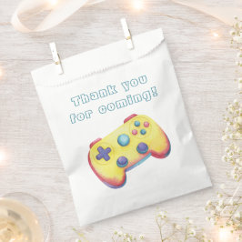 Bolsa De Papel Videojuego de Acuarela Cumpleaños de Niños