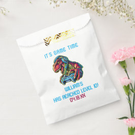 Bolsa De Papel Videojuego Dinosaur Gaming Birday Party