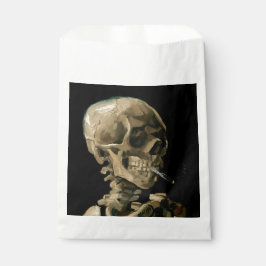 Bolsa De Papel Vincent van Gogh - Calavera con cigarrillo en llam