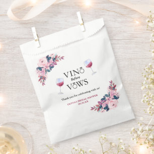 Bolsa De Papel Vino Antes De Var La Ducha Floral De Novias