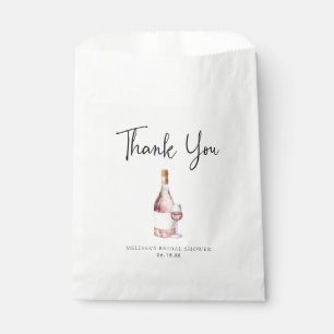 Bolsa De Papel Vino color de agua rosa antes de ducha de novia va