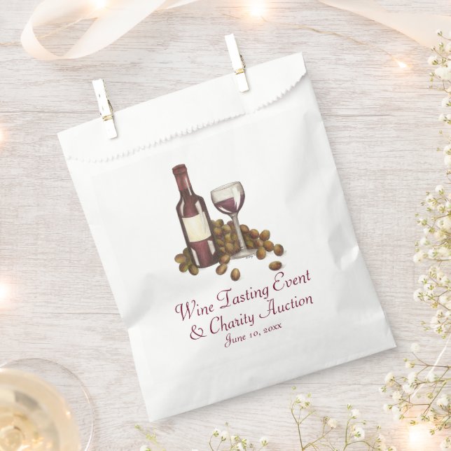Bolsa De Papel Vino degustación de cócteles Fiesta Vidrio Frasco (Cortado)