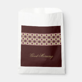 Bolsa De Papel Vino Oscuro Con Rosa