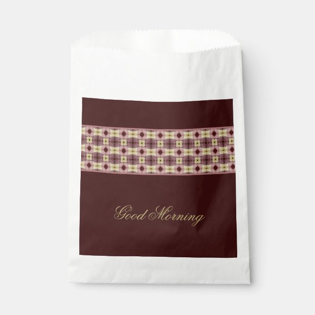 Bolsa De Papel Vino Oscuro Con Rosa (Anverso)