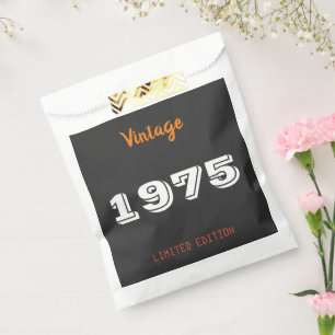 Bolsa De Papel Vintage 1975 Edición Limitada Favor Bag 50 Fiesta