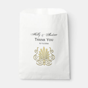 Bolsa De Papel Vintage Art Deco Gold Plume Arabesque