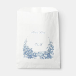 Bolsa De Papel Vintage Azul y blanco