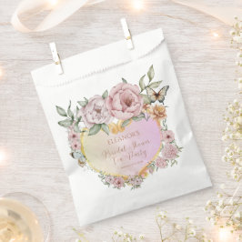 Bolsa De Papel Vintage Champagne Peony Bridal Shower