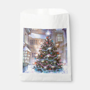 Bolsa De Papel Vintage de árbol de Navidad