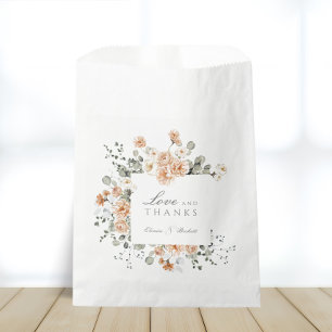 Bolsa De Papel Vintage Garden Love and Gracias Favor Bag