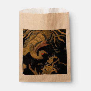 Bolsa De Papel Vintage Japonés Phoenix Gold Black Bird