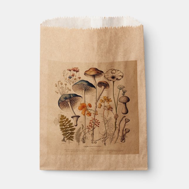 Bolsa De Papel Vintage Mushroom Naturalist (Anverso)