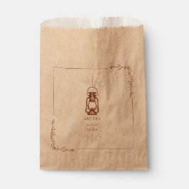 Bolsa De Papel Vintage Rústica Terracota Boda Favor Ta