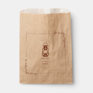 Bolsa De Papel Vintage Rústica Terracota Boda Favor Ta