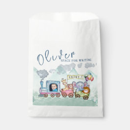 Bolsa De Papel Vintage Train Transport Birday Watercolor foto