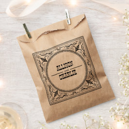 Bolsa De Papel Vintage Western Cowboy Country Wedding