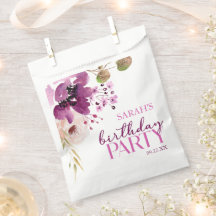 Violet Magenta Purple Floral Birday Party