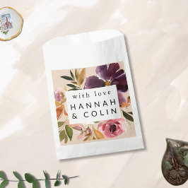 Bolsa De Papel Violet Meadows floral otoño moderno