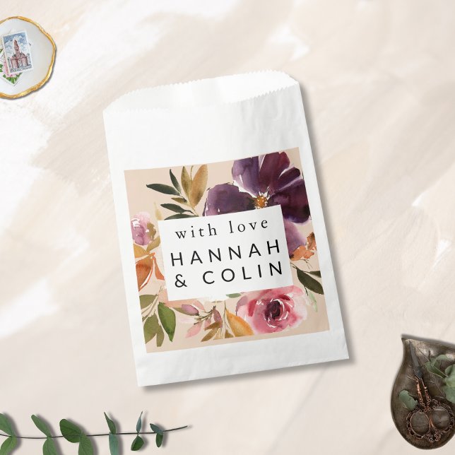 Bolsa De Papel Violet Meadows floral otoño moderno (Subido por el creador)