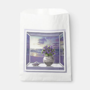Bolsa De Papel Violetas en un tarro lunar,