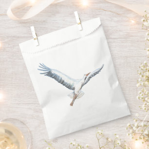 Bolsa De Papel Volante de cigüeña blanca