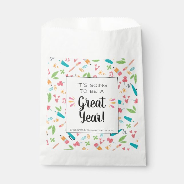 Bolsa De Papel Volver a la escuela (Anverso)