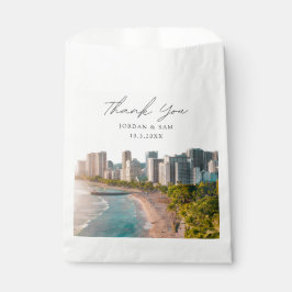 Bolsa De Papel Waikiki Wedding Favor Foto Gracias
