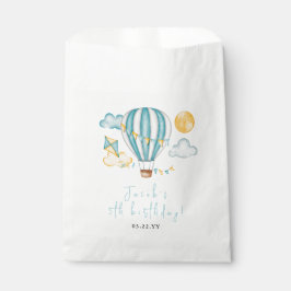 Bolsa De Papel Watercolo Hot Air Balloon Kid 5Cumpleaños Party