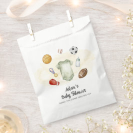 Bolsa De Papel Watercolor All Star Sports bodysuit Baby Shower
