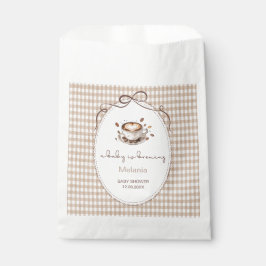 Bolsa De Papel Watercolor Baby está preparando café  baby shower