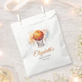 Bolsa De Papel Watercolor Basketball Baby Shower