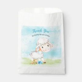 Bolsa De Papel Watercolor Boy Sheep Farm Gracias