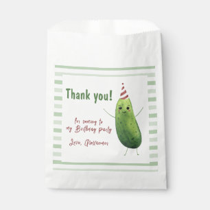 Bolsa De Papel Watercolor Cucumber Big Dill Birthday Gracias