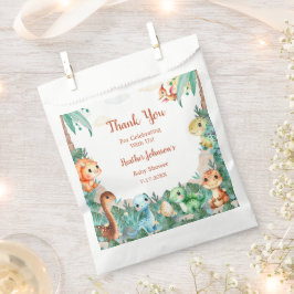 Bolsa De Papel Watercolor Cute Dinosaur Boy Baby Shower