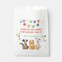 Bolsa De Papel Watercolor Dog First Birthday Party GRACIAS