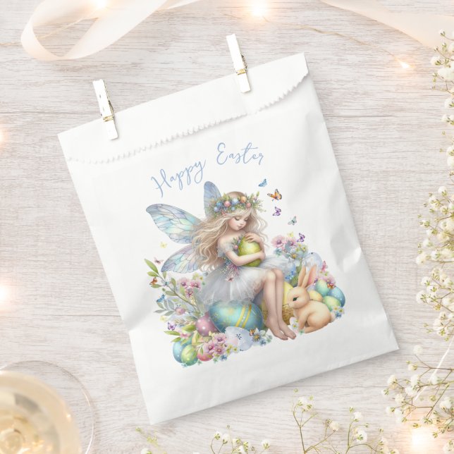 Bolsa De Papel Watercolor Easter Spring Fairy (Cortado)