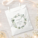 Bolsa De Papel Watercolor eucalyptus elegante fiesta de bodas<br><div class="desc">El eucalipto acuarela elegante fiesta de bodas verde favorece las galletas. Parte de una suite boda completa</div>