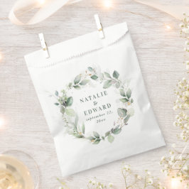 Bolsa De Papel Watercolor eucalyptus elegante fiesta de bodas