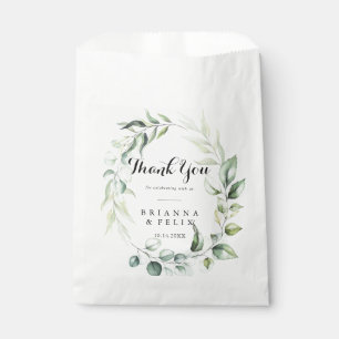 Bolsa De Papel Watercolor Eucalyptus Greenerenery Gracias Boda