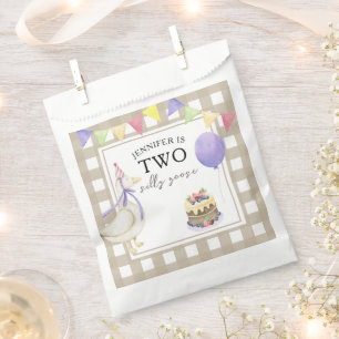 Bolsa De Papel Watercolor Goose 2º cumpleaños